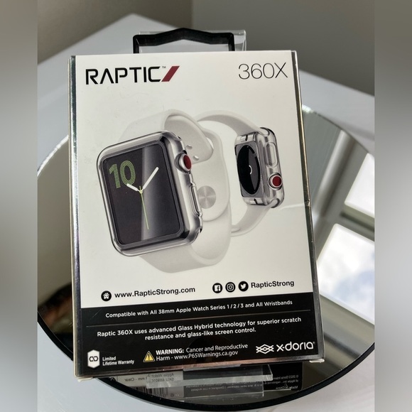 Apple Watch Screen Protector Raptic 360x Rubber Bumper Shock Absorber (38mm) - Picture 2 of 5